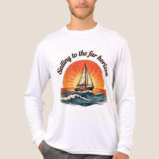 Sailing to the Far Horizon. adventures quotes Tri-Blend Shirt (Vorderseite)