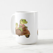 Sailor Ace and First Mate Gator Duo - Retro Advent Kaffeetasse (Vorderseite Links)