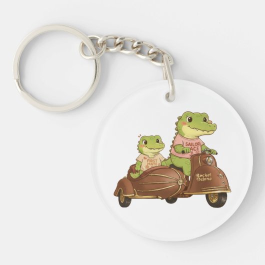 Sailor Ace and First Mate Gator Duo - Retro Advent Schlüsselanhänger (Vorderseite)