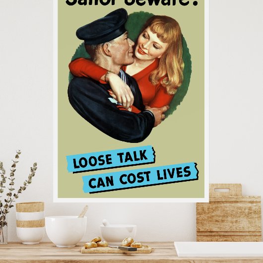 Sailor Achtung! Poster (Küche)