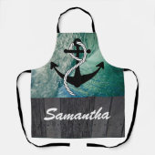 Sailor Anchor Lake Hütte Nautical Ocean Name Schürze (Vorderseite)