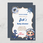 Sailor Baby Shower Einladung (Vorne/Hinten)