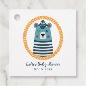 Sailor Bear Baby Dusche Geschenkanhänger (Vorderseite)