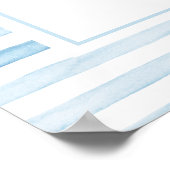 Sailor Bear Blue Strip Willkommen Poster (Ecke)