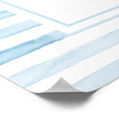 Sailor Bear Blue Strip Willkommen Poster (Ecke)