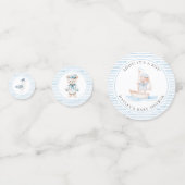 Sailor Bear Blue Stripe Baby Dusche Konfetti (Rückseiten)