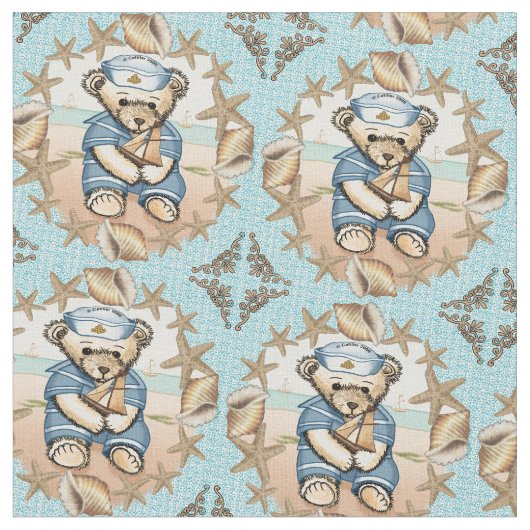 Sailor Bear Stoff (Nahaufnahme)