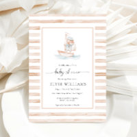 Sailor Bear Tan Stripe Babydusche