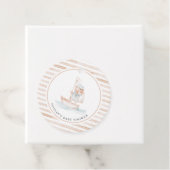 Sailor Bear Tan Stripe Babydusche Geschenkanhänger (Beispiel)