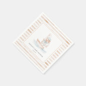 Sailor Bear Tan Stripe Babydusche Serviette (Ecke)