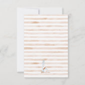 Sailor Bear Tan Stripe Books Anfrage Einsteckkarte Einladung (Rückseite)