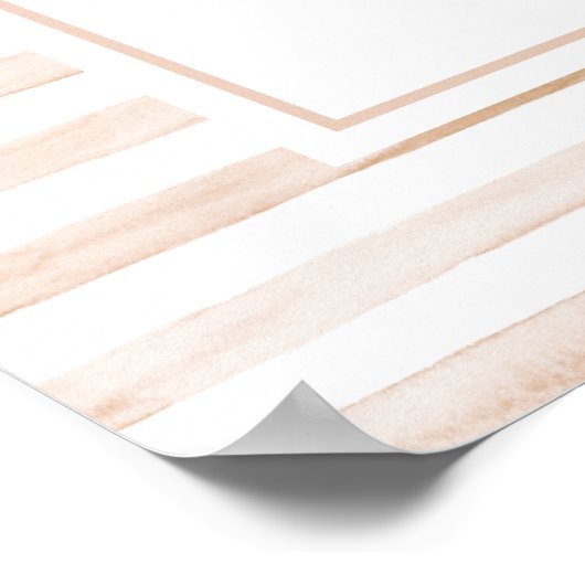 Sailor Bear Tan Stripe Willkommen Poster (Ecke)