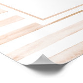 Sailor Bear Tan Stripe Willkommen Poster (Ecke)