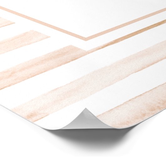 Sailor Bear Tan Stripe Willkommen Poster (Ecke)