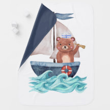Sailor Bear Watercolor Wassersportler Seeboje