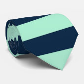 Sailor Blau und Minze Horizontale Streifen Krawatte (Gerollt)