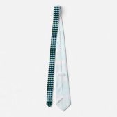 Sailor Blue und Mint Repeat-Muster Krawatte (Rückseite)