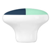 Sailor Blue und Minze Keramikknauf (Seitenansicht)