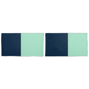 Sailor Blue und Minze Kissenbezug