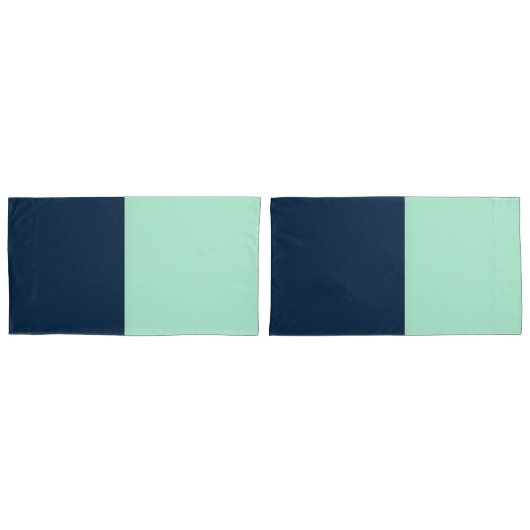 Sailor Blue und Minze Kissenbezug (Vorderseite-Set)