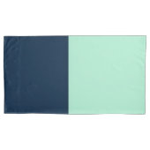 Sailor Blue und Minze Kissenbezug (Vorderseite-Links)