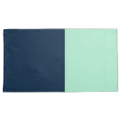 Sailor Blue und Minze Kissenbezug (Vorderseite-Rechts)