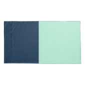 Sailor Blue und Minze Kissenbezug (Rückseite-Links)