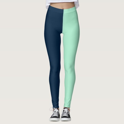 Sailor Blue und Minze Leggings (Vorderseite)