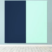 Sailor Blue und Minze Leinwanddruck (Insitu (Holzboden))