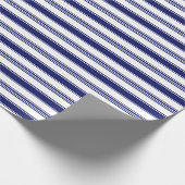 Sailor Blue & White Stripe (groß) Geschenkpapier (Ecke)
