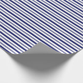 Sailor Blue & White Stripe (kleiner Maßstab) Geschenkpapier (Ecke)