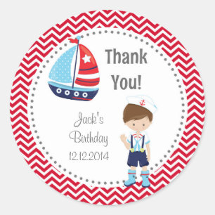 Sailor Boy Birthday Stickers