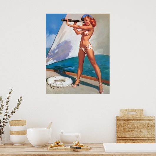 Sailor Button up Poster (Küche)