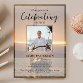 Sailor Captain Celebration of Life Photo Funeral Einladung