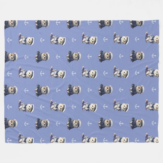 SAILOR CAT FLEECEDECKE (Vorderseite (Horizontal))