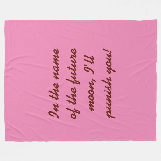 Sailor-Chibi-Mond-Riesenvlies Fleecedecke (Vorderseite (Horizontal))