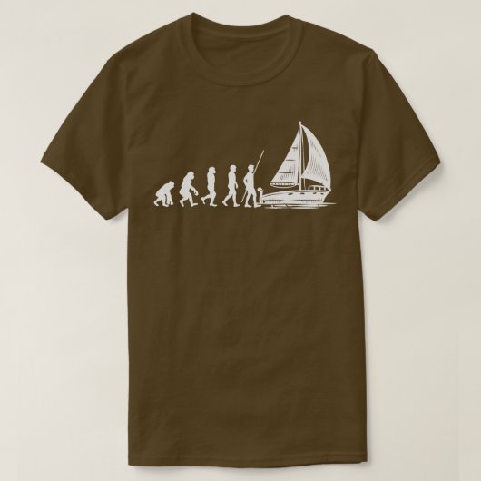 Sailor Evolution Geschenk Segeln T-Shirt (Design vorne)