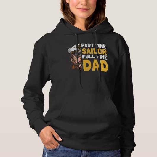 Sailor Father Captain Sailboat Boat Sailing Dad Hoodie (Vorderseite)