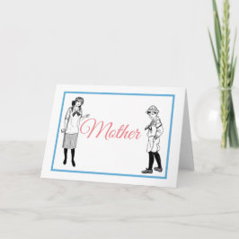 Sailor Girl and Sailor Boy Mother Day Karte