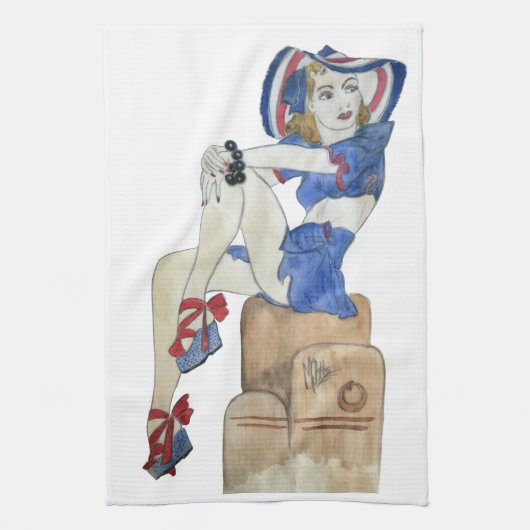 Sailor Girl Geschirrtuch (Vertikal)