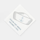 Sailor Hat Boy Nautical Baby Dusche Serviette (Ecke)