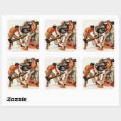 Sailor Hunks Laden der Big Gun Quadratischer Aufkleber (Blatt)