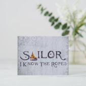 Sailor - Ich kenne die Ropes Postkarte (Stehend Vorderseite)