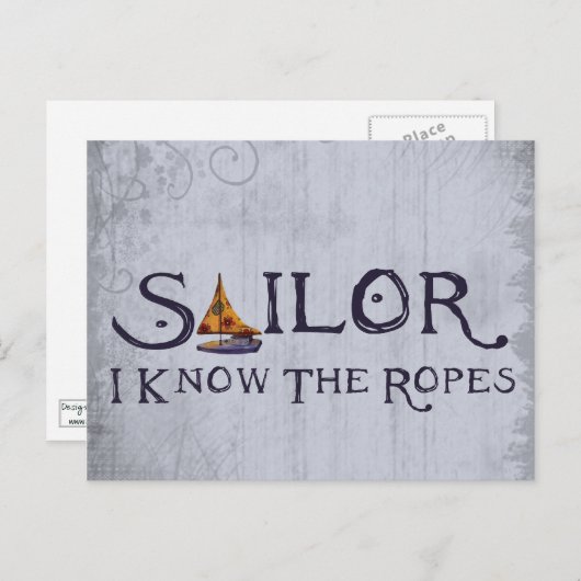 Sailor - Ich kenne die Ropes Postkarte (Vorne/Hinten)