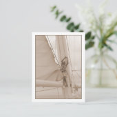 Sailor im Rigging Sepia Postcard Postkarte (Stehend Vorderseite)