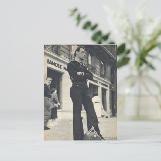 Sailor in Paris Postkarte (Stehend Vorderseite)