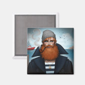 "Sailor" Magnet von Glen Hanson (Vorderseite/Rückseite)