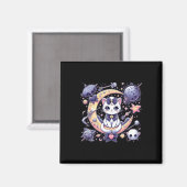 Sailor Meow Niedlich Moon Cat Space Magic Gothic H Magnet (Vorderseite/Rückseite)