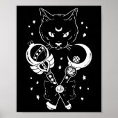 Sailor Meow Niedlich Moon Cat Space Magic Gothic H Poster (Vorne)