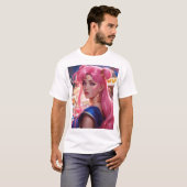 Sailor Moon mit rosa Haar T-Shirt (Vorne ganz)
